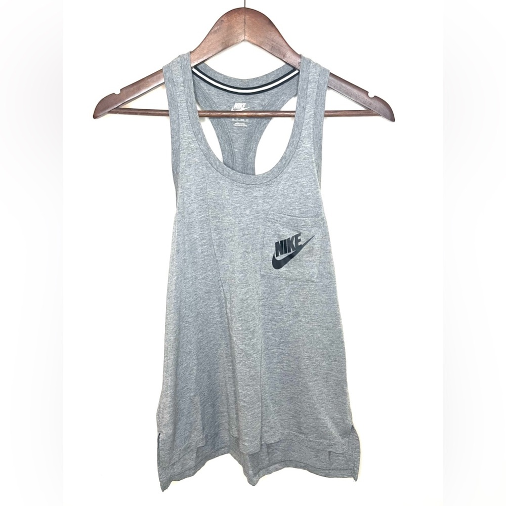 NIKE Racerback Logo Running Tank Top‎ Mini Front Pocket | XS